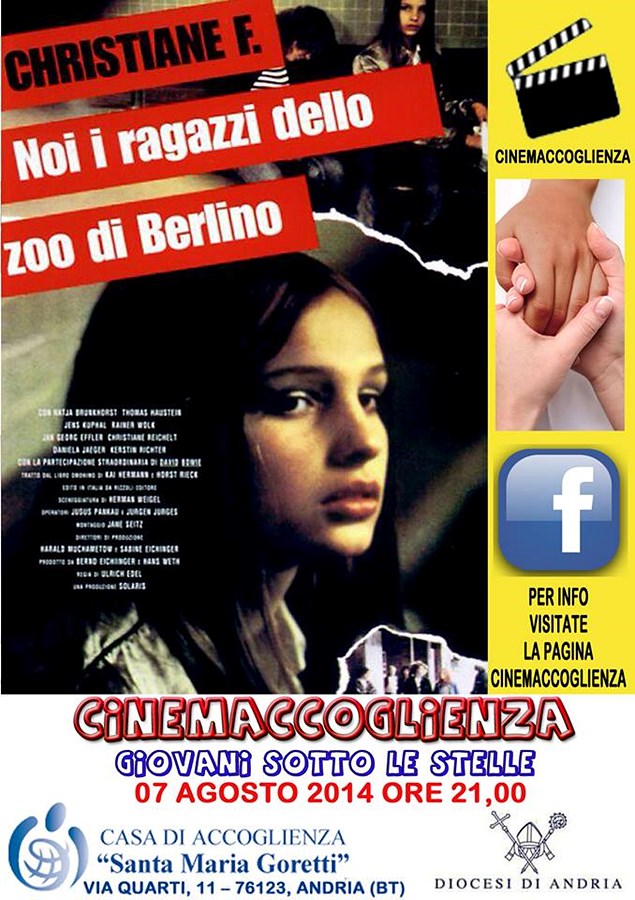 Cinemaccoglienza, giovedì 7 agosto il secondo appuntamento con “NOI, I ragazzi dello zoo di Berlino”