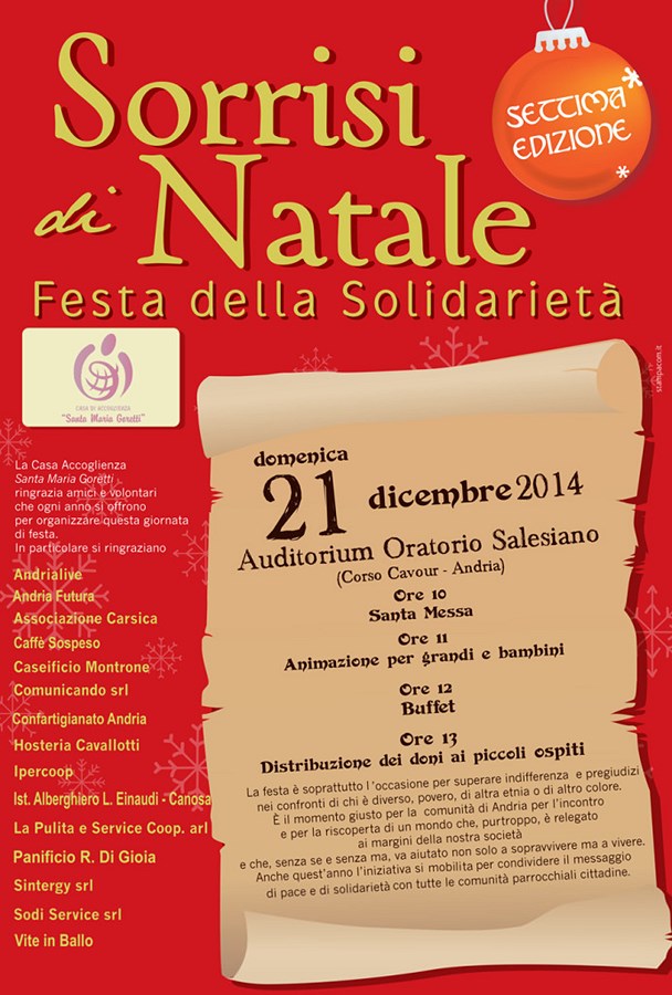 “Sorrisi di Natale”, domenica la settima edizione